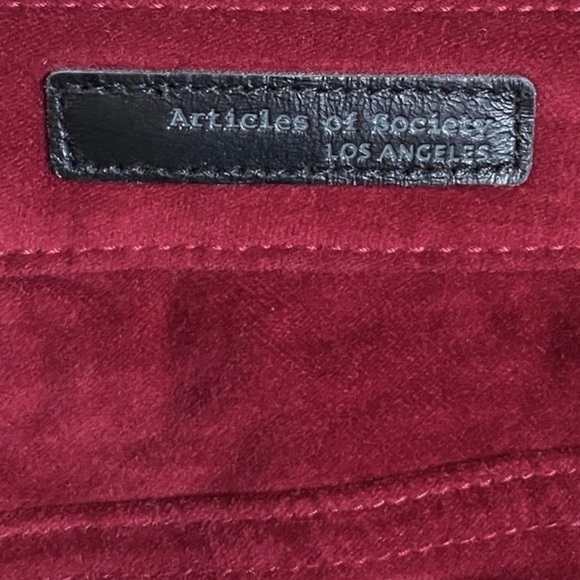 Articles of Society Red Velvet Perren Hilary High Rise Pants Size 32 NWT - Picture 7 of 12